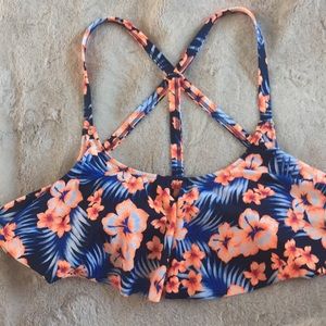Victoria Secret PINK blue bikini top size medium